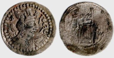 Western Turks, BI drachm, Nezak type with Brahmi legend