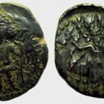 Kushano-Sasanian, AE drachm, Peroz I