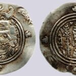 Hunnic Tribes, countermarked Sasanian AR drachm of Khurso II