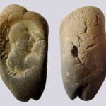 Hunnic/Alkhan clay sealing, with Brahmi inscription