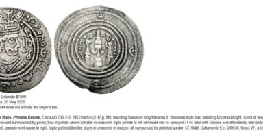 Western Turks, AR drachm, Phromo Kesaro, RARE