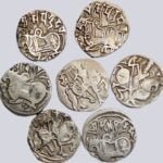 Kabul Shahis, AR jitals, Samanta Deva, lot of 7 coins