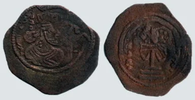 Arab-Sasanian, AE unit, Unknown Ruler