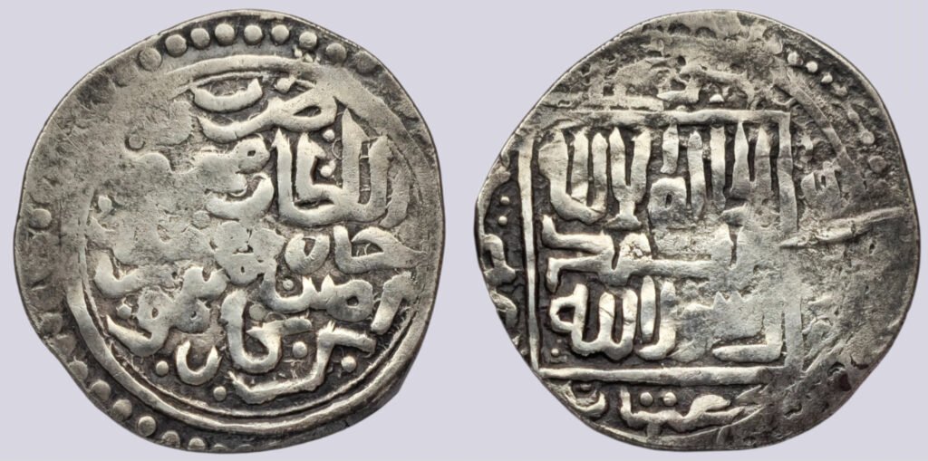 Timurid, AR tanga, Timur with Mahmud Khan
