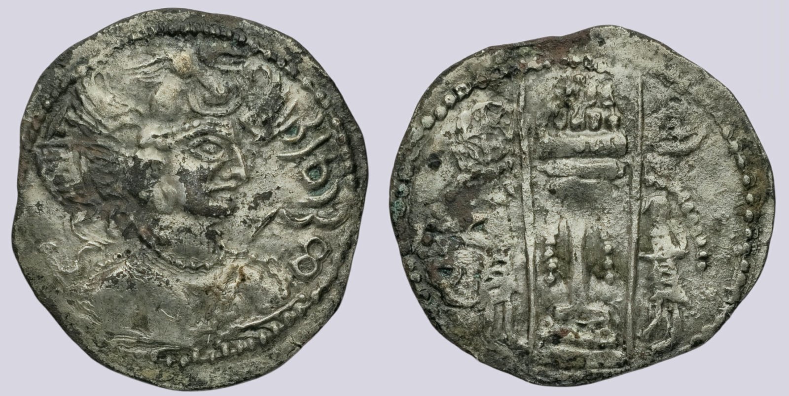 Western Turks, AE drachm, Nezak Malka, Type 221 - BACTRIANUMIS