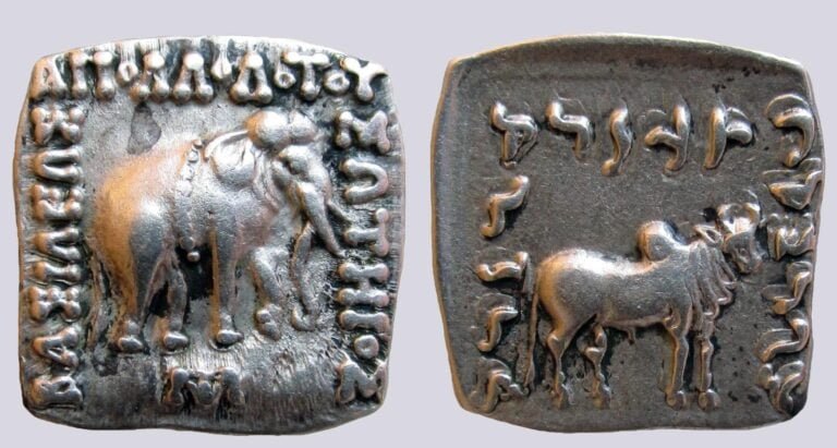 Indo-Greek Kingdoms, AR drachm, Apollodotos I