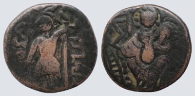 Alchon Huns, AE unit/stater, Mihirakula
