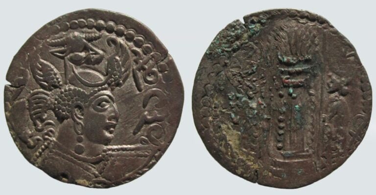 Western Turks, BI drachm, Nezak Malka, Type 198