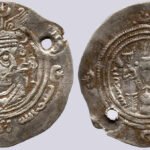 Hunnic Tribes, countermarked Arab-Sasanian AR drachm