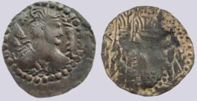 Western Turks, AE drachm, Alkhan-Nezak, Type 232