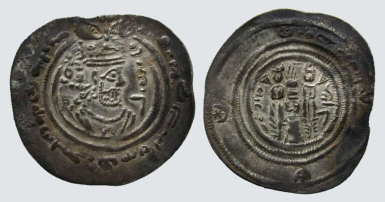 Western Turks, AR drachm, Spur Martan Shah, RRRR