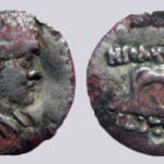 Indo-Greek Kingdoms, Cu-Ni chalkon, Agathokles