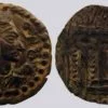 Western Turks, AE drachm, Nezak type with Brahmi legend