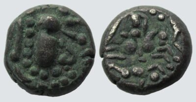 Indo-Sasanians, BI Gadhaiya paisa, w. Horseman reverse