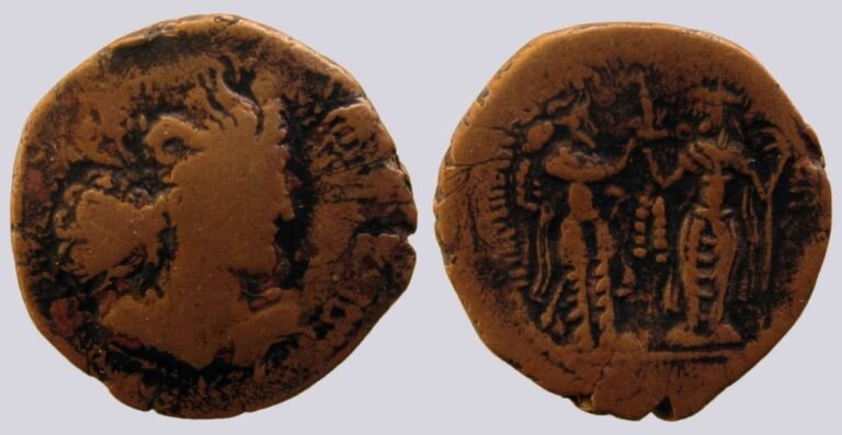 Kushano-Sasanians, AE drachm, Ardeshir II