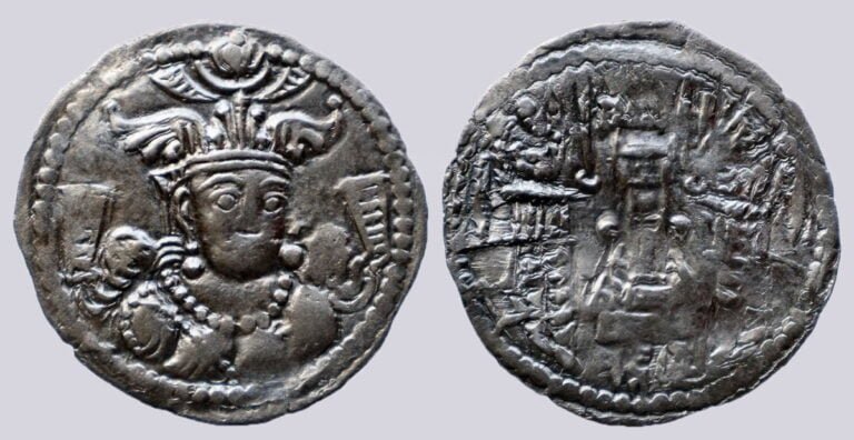 Kidarites, AR drachm, Buddhatala in Gandhara, Type 18