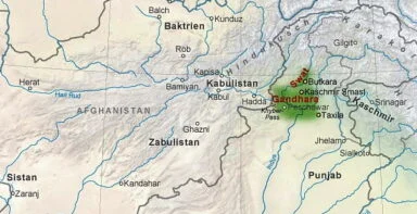 Kidarites, AR drachm, Peroz in Gandhara, Type 3