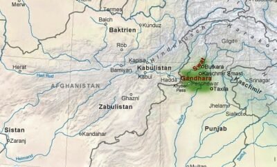 Kidarites, AR drachm, Wahram in Gandhara