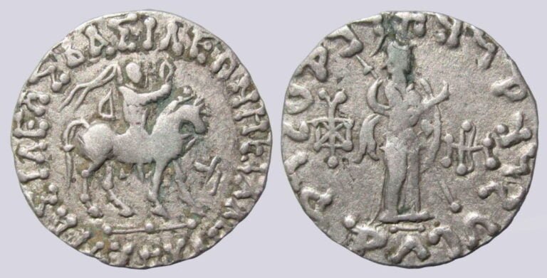 Indo-Scythians, AR tetradrachm, Azes II