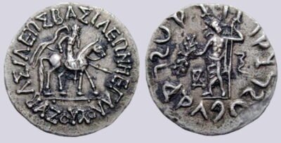 Indo-Scythians, AR tetradrachm, Azes II