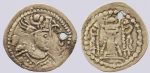 Hephthalites in Bactria, AR drachm, Tobazini / Goboziko