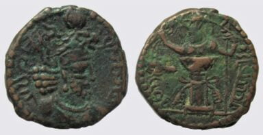 Kushano-Sasanians, AE drachm, Ohrmazd / Hormizd I