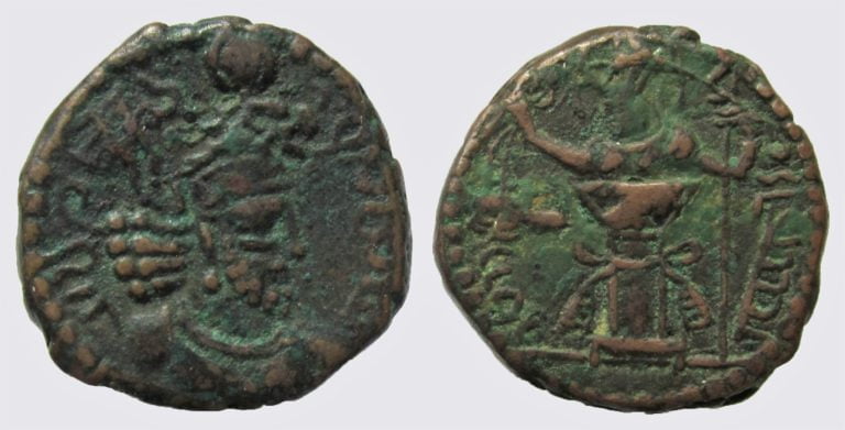 Kushano-Sasanians, AE drachm, Ohrmazd / Hormizd I