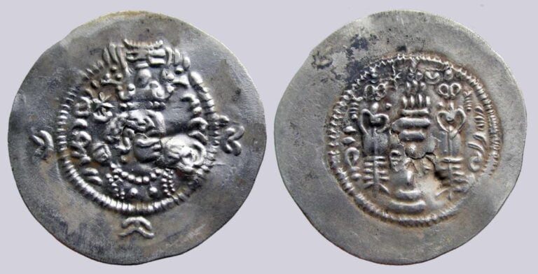 Western Turks, AR drachm, Bactrian Yabghus, Type 265