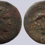 Indo-Greek Kingdoms, Cu-Ni chalkon, Agathokles