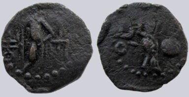 Kushans, AE drachm, Vima Taktho / Soter Megas