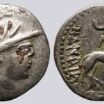 YüehChi/Kushans in Bactria, AR hemidrachm, Sapadbizes