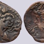 Kidarites, AE drachm, "Varahran" II