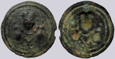 Central Asia, Silk Road, AE bracteate of Hunnic style