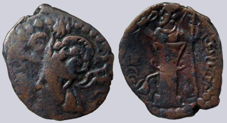 Kidarites, AE drachm, "Varahran" (II)