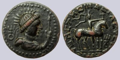 Kushans, AE tetradrachm, Vima Taktho / Soter Megas