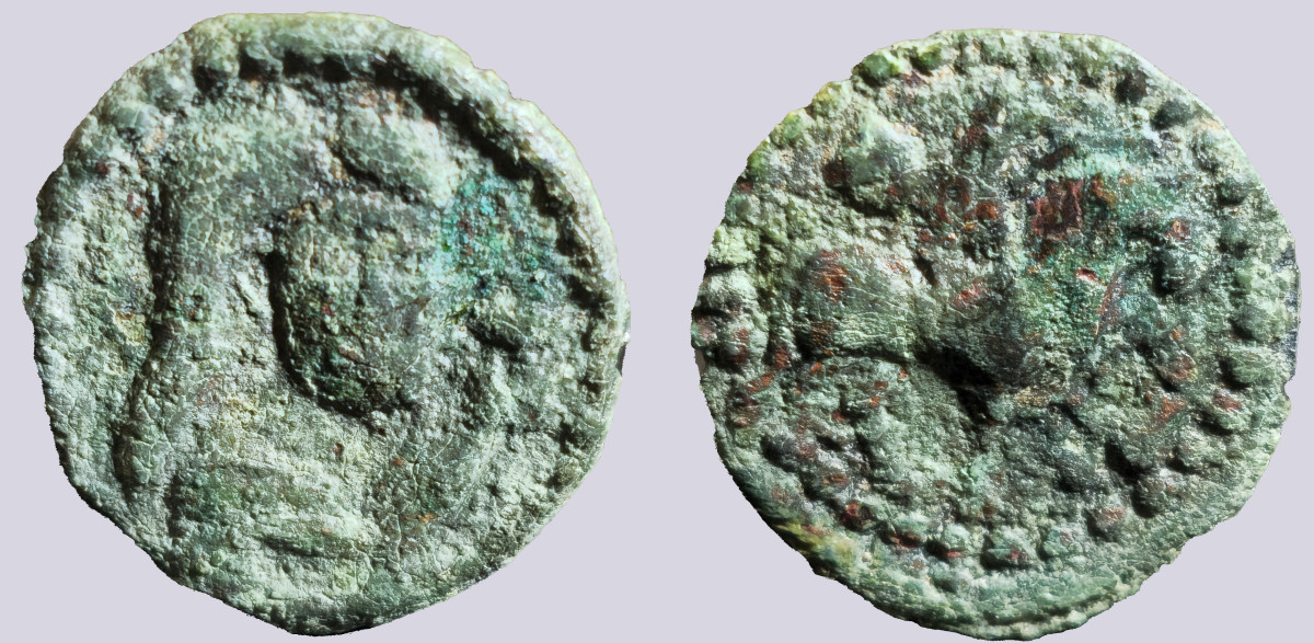 PSX_43 Hunnic Tribes, AE unit, Principality of Nakhshab - Image 1