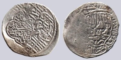 Timurid, AR tanga, Sultan Mas'ud, countermark