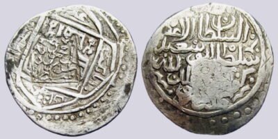 Timurid, AR tanga, Sultan Mahmud, countermark