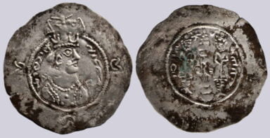 Western Turks, AR drachm, Bactrian Yabghus, Type 266
