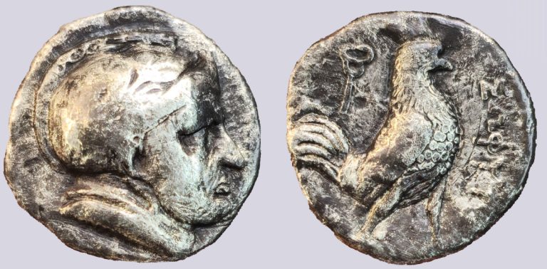 Bactrian Greeks, AR drachm, Sophytos - Image 1