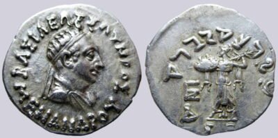 Indo-Greek Kingdoms, AR drachm, Menander I