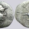 Bactrian Greeks, AR drachm, Eukratides I (175-145BC)