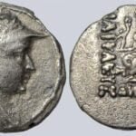 Bactrian Greeks, AR drachm, Heliokles I