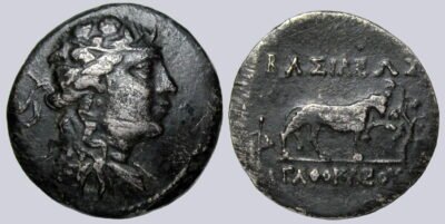 Indo-Greek Kingdoms, Cu-Ni chalkon, Agathokles