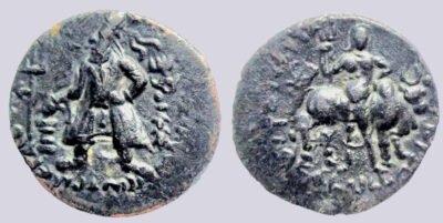 Kushans, AE 1/4 unit, Vima Kadphises