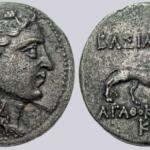 Indo-Greek Kingdoms, Cu-Ni chalkon, Agathokles