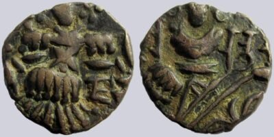 Medieval Kashmir, AE stater, queen Didda Rani