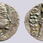 Kushans, AR obol, Heraios / Kujula Kadphises