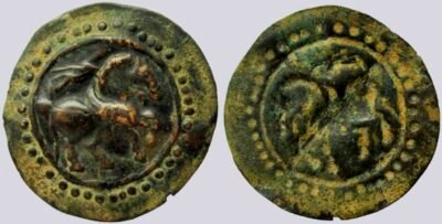 Central Asia, Silk Road, AE bracteate of Hunnic style