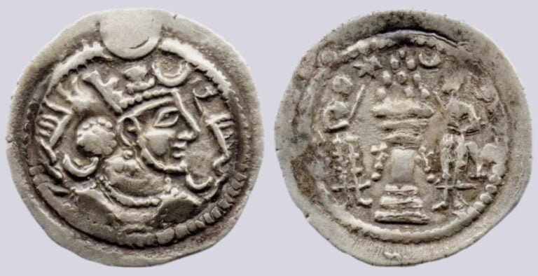 Western Turk Dynasty, AR drachm, imitation of Kavadh I, Type 261A